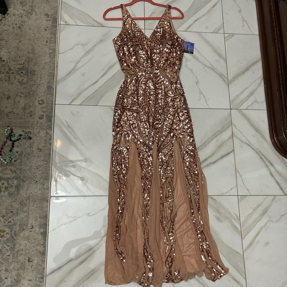 Elegant Sequin Evening Gown